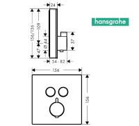 MEDIDAS TERMOSTATICA BAÑO-DUCHA SHOWERSELECT GLASS HANSGROHE